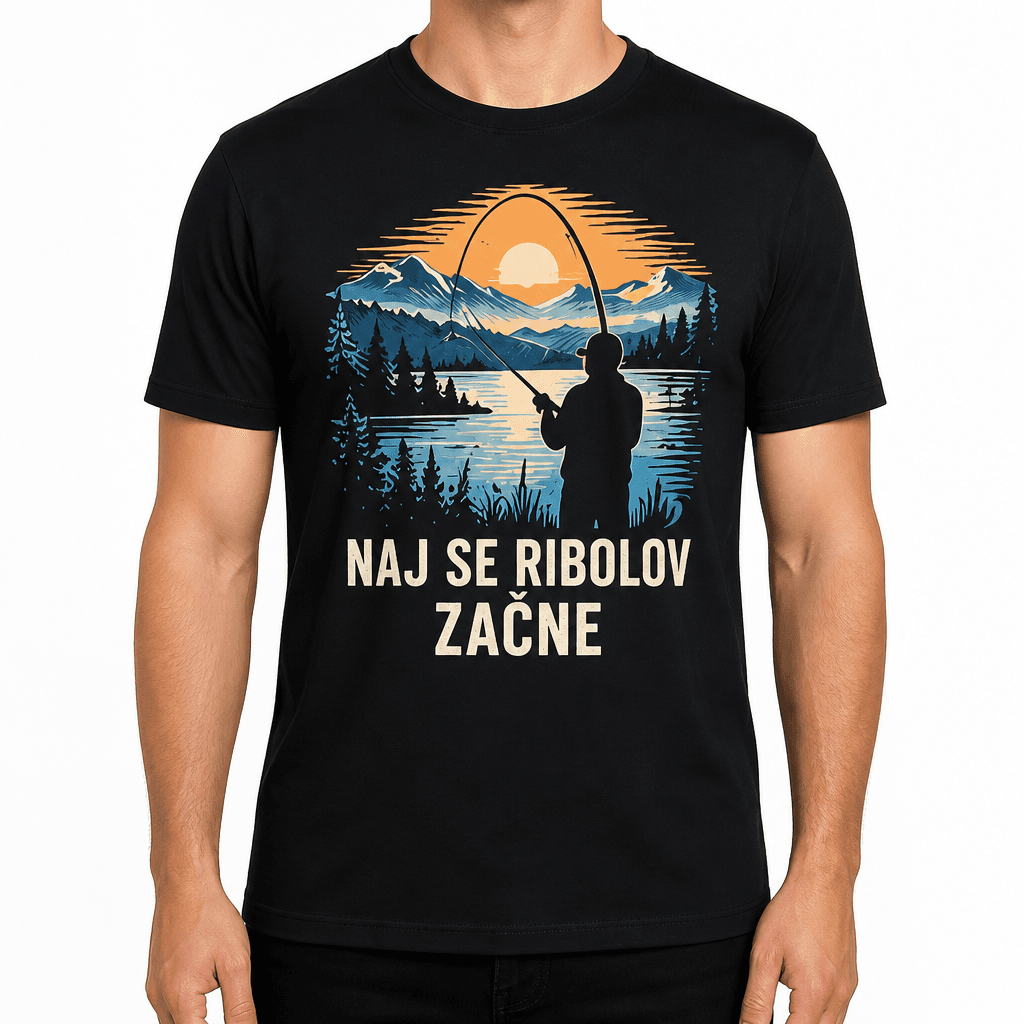 Majica za ribiča – NAJ SE RIBOLOV ZAČNE