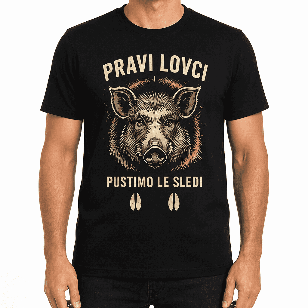 Majica za lovca – PRAVI LOVCI PUSTIMO LE SLEDI