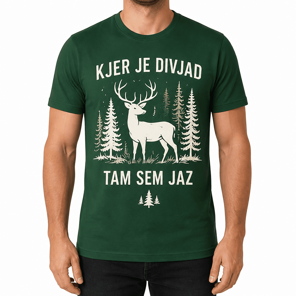 Majica za lovca – KJER JE DIVJAD TAM SEM JAZ