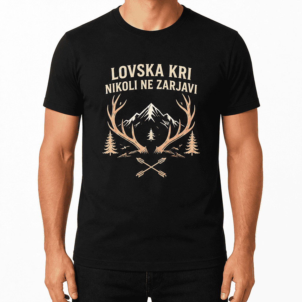 Majica za lovca – LOVSKA KRI NIKOLI NE ZARJAVI