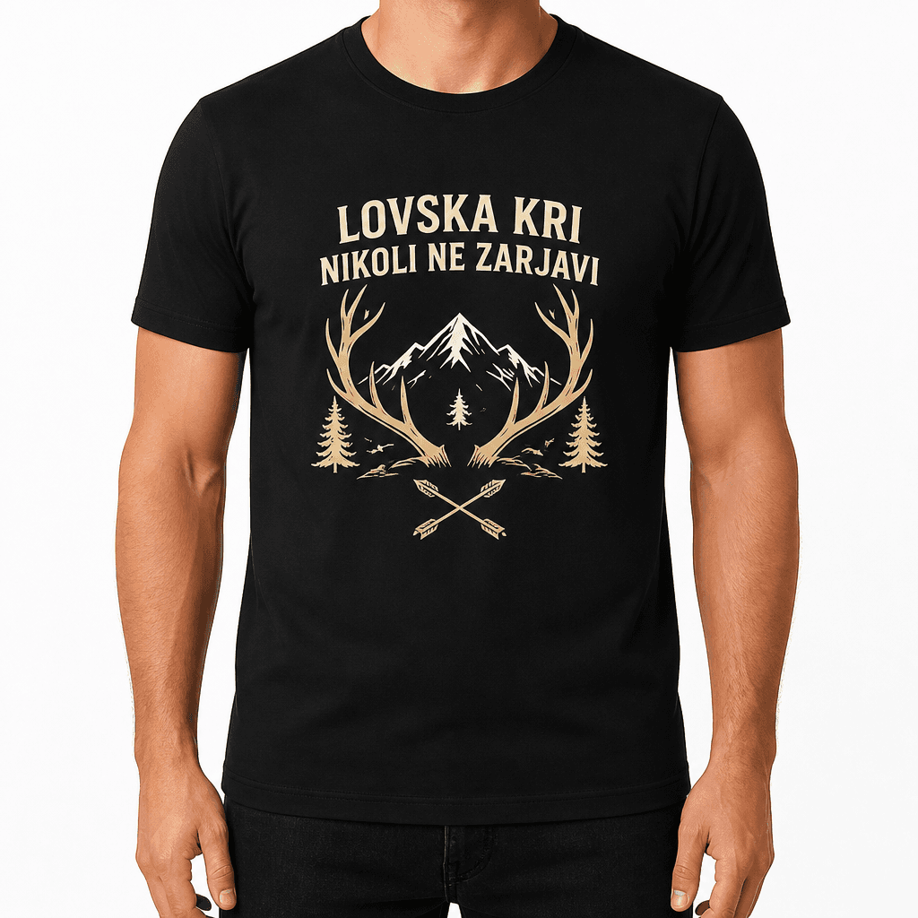 Majica za lovca – LOVSKA KRI NIKOLI NE ZARJAVI