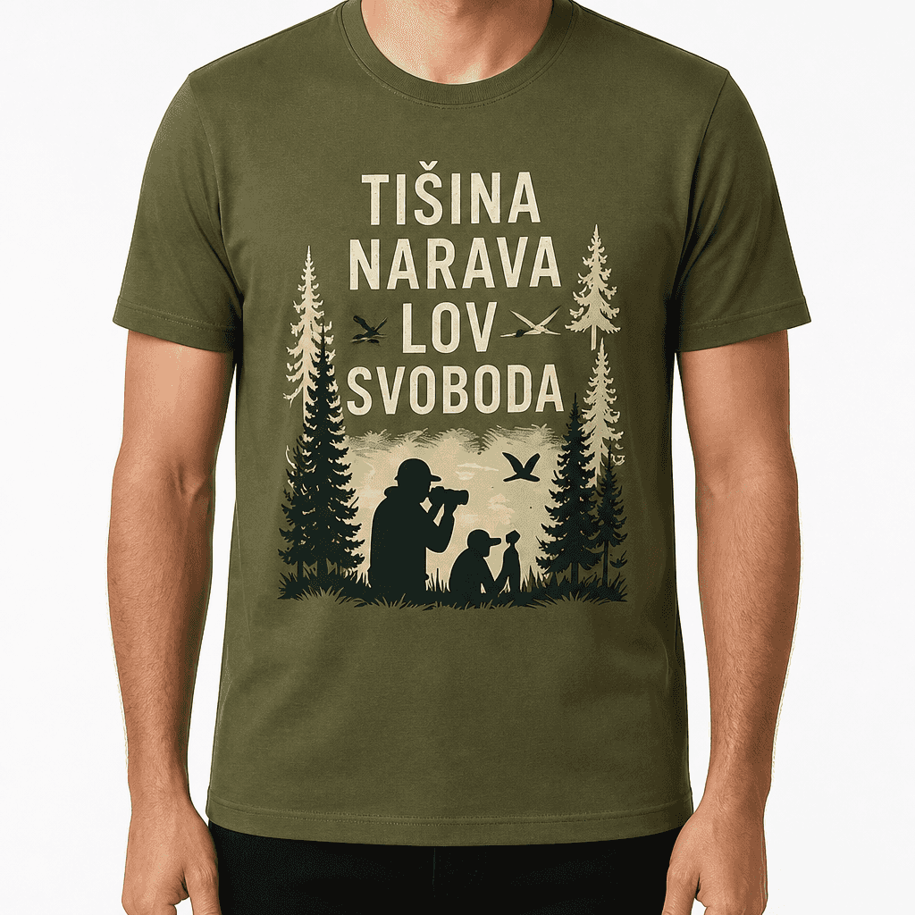 Majica za lovca – TIŠINA NARAVA LOV SVOBODA