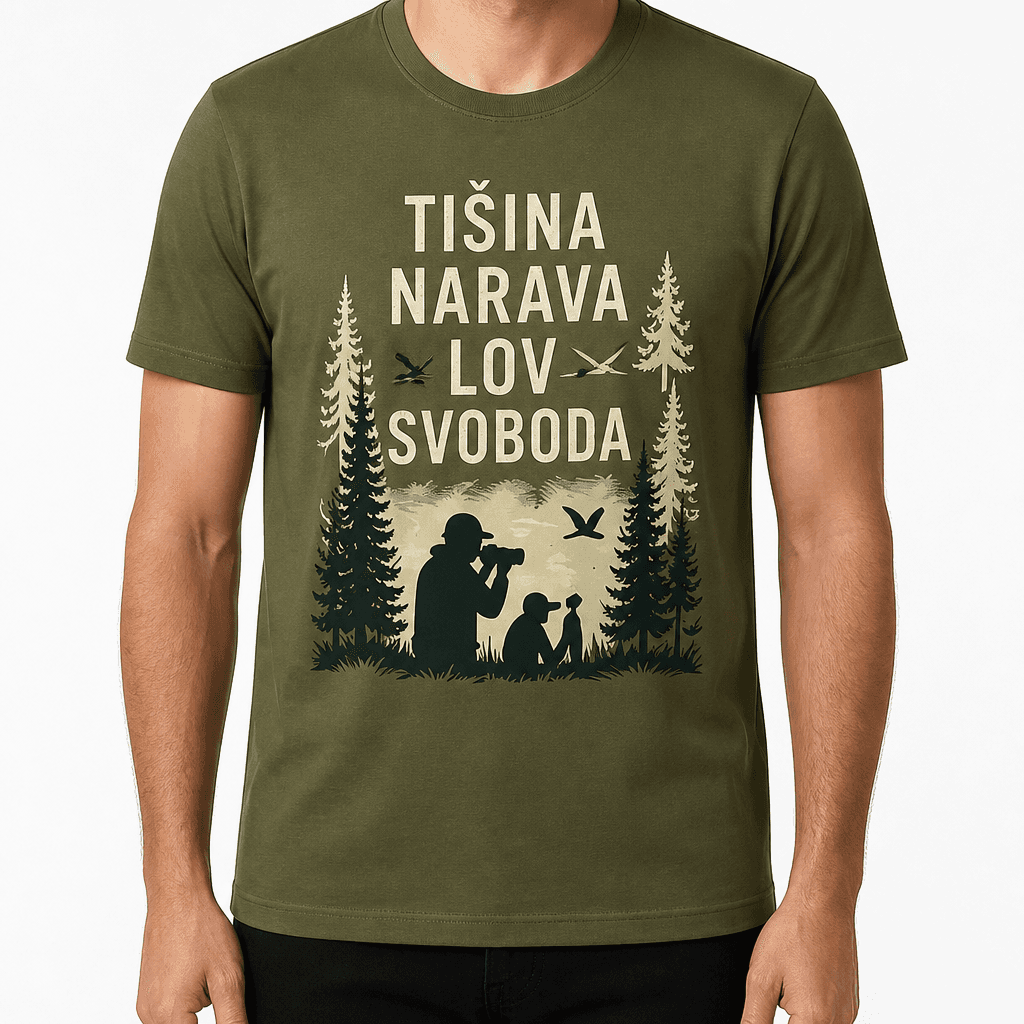 Majica za lovca – TIŠINA NARAVA LOV SVOBODA