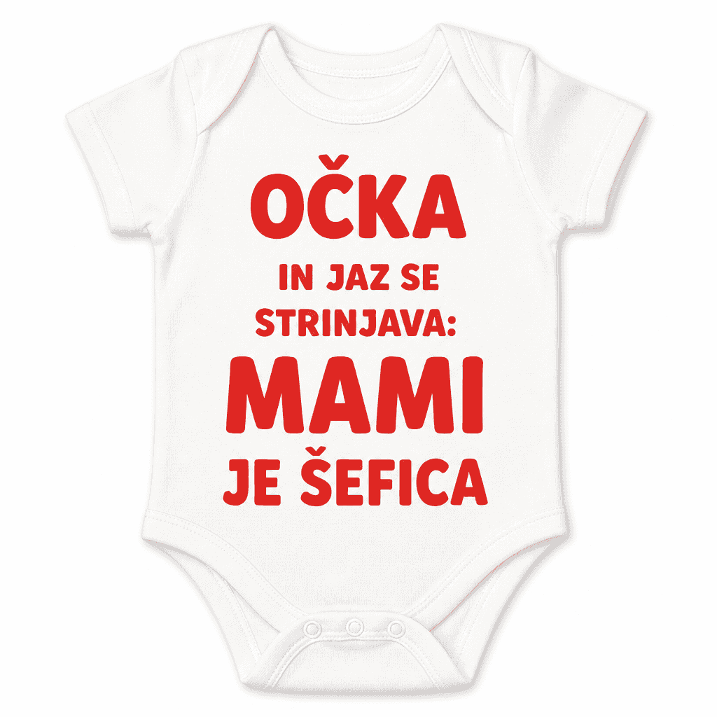 Otroški bodi mami je šefica