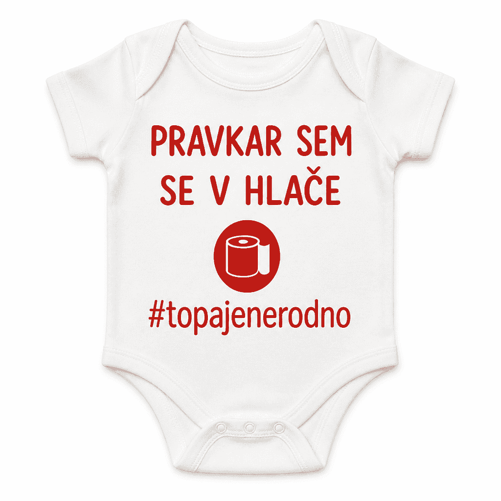 Otroški bodi pravkar sem se v hlače