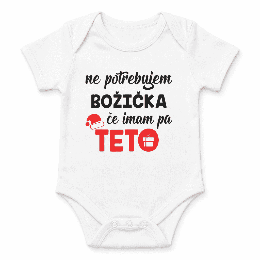 Otroški bodi ne rabim božička - teta, babi, dedi