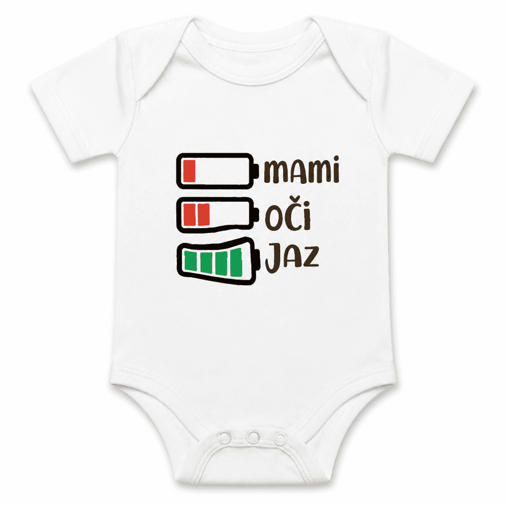 Otroški bodi Prazna baterija – mami oči Jaz