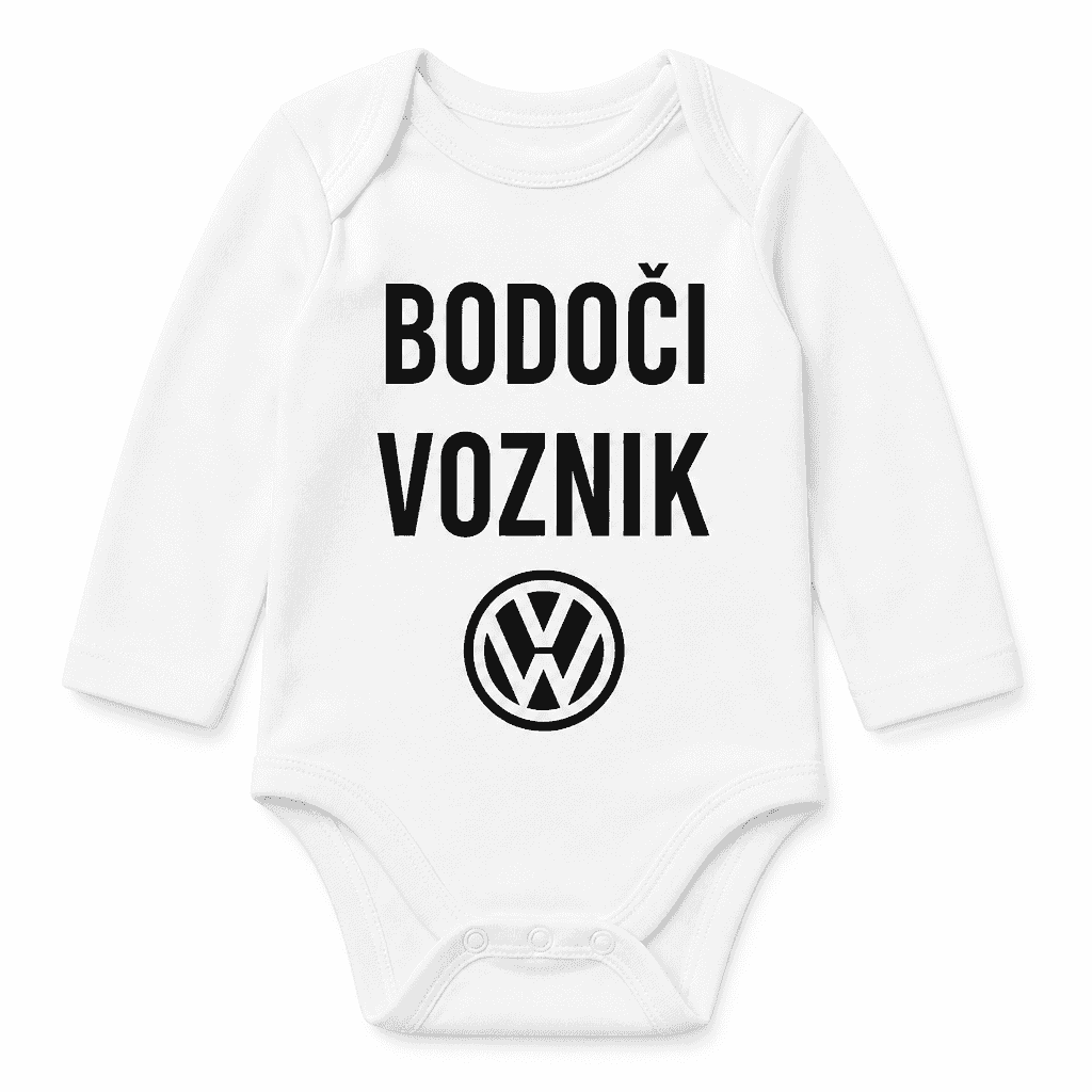 Otroški bodi BODOČI VOZNIK (znamka po želji)
