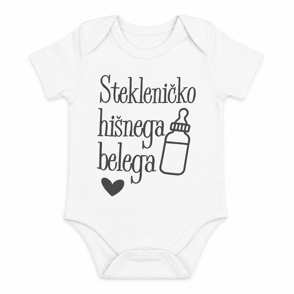 Otroški bodi Stekleničko hišnega belega