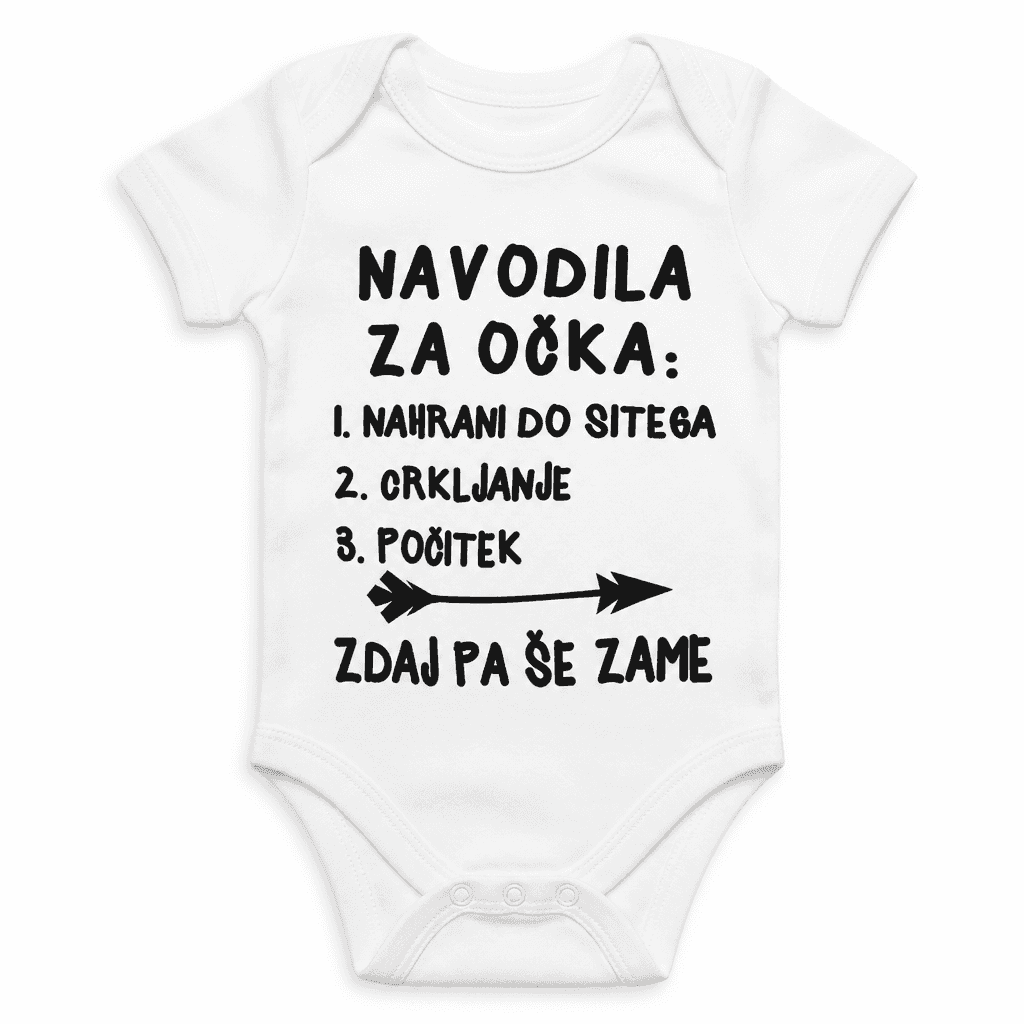 Otroški bodi Navodila za očka
