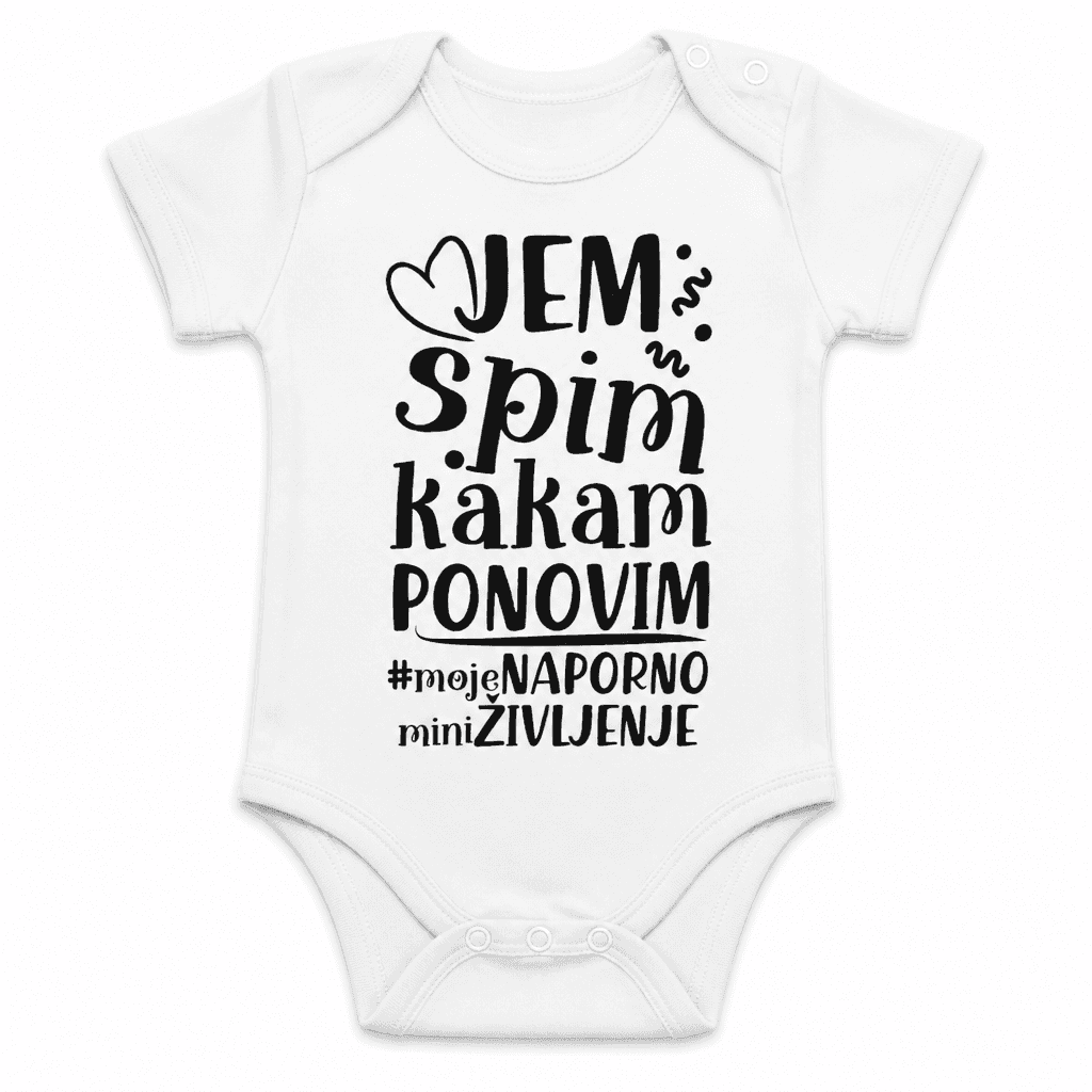 Otroški bodi jem spim kakam ponovim