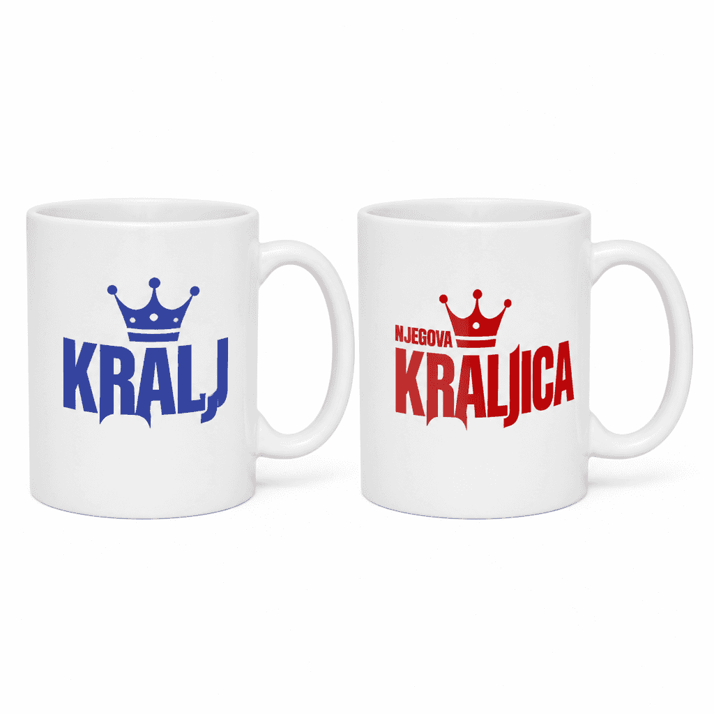 Skodelici kralj in kraljica (komplet)
