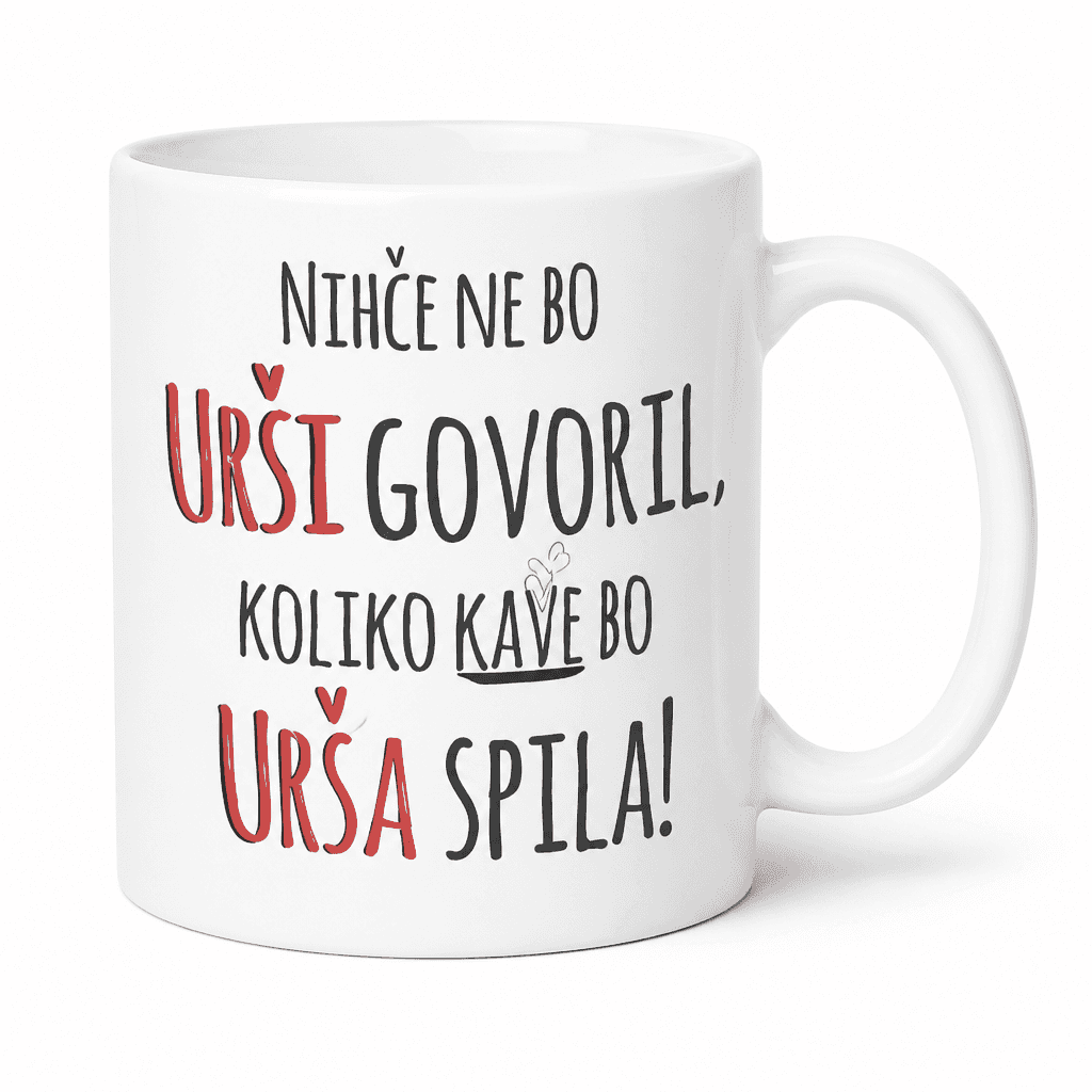 Skodelica 'nihče mi ne bo govoril' za kavo (ime po želji)
