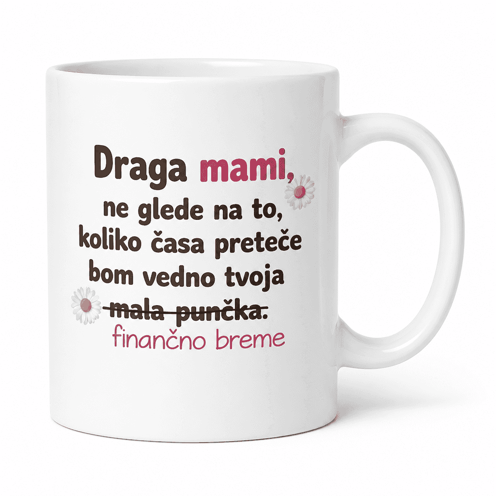 Skodelica finančno breme mami