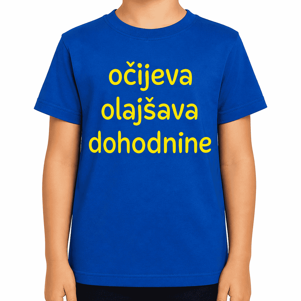 Smešna otroška majica očijeva olajšava dohodnine