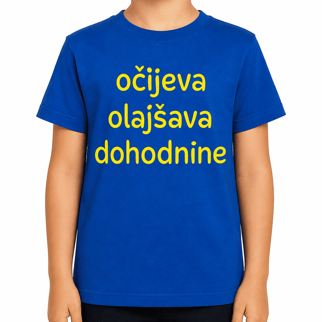 Smešna otroška majica očijeva olajšava dohodnine
