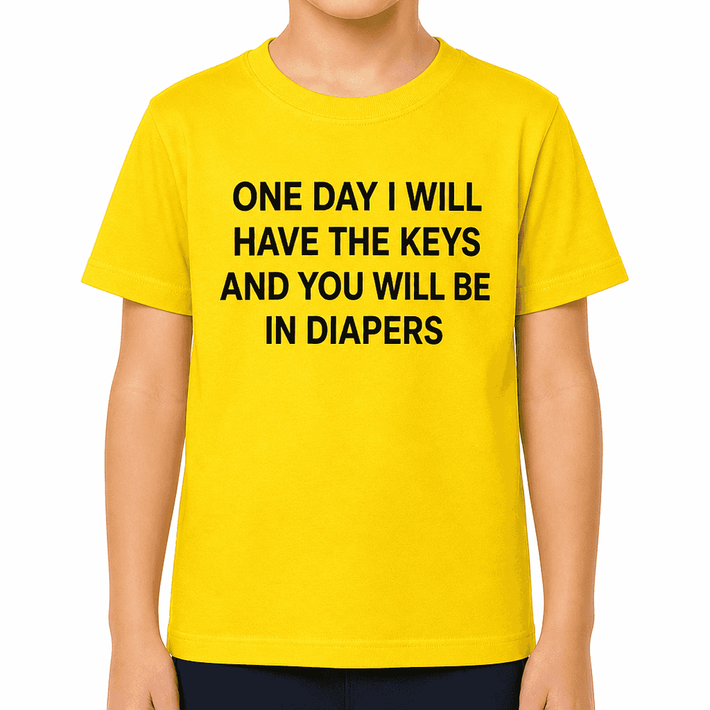 Majica one day I will have the keys, ti pa plenice