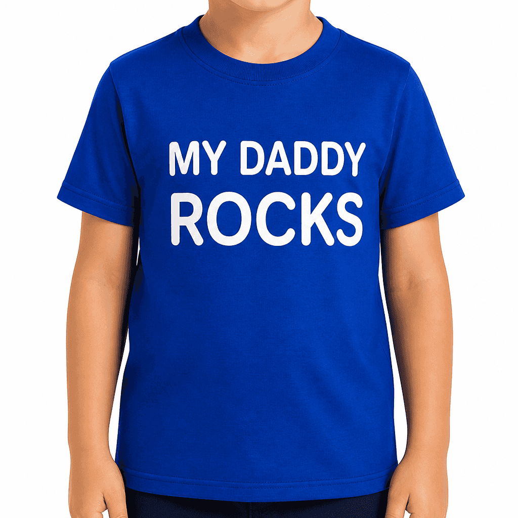 Smešna otroška majica MY DADDY ROCKS