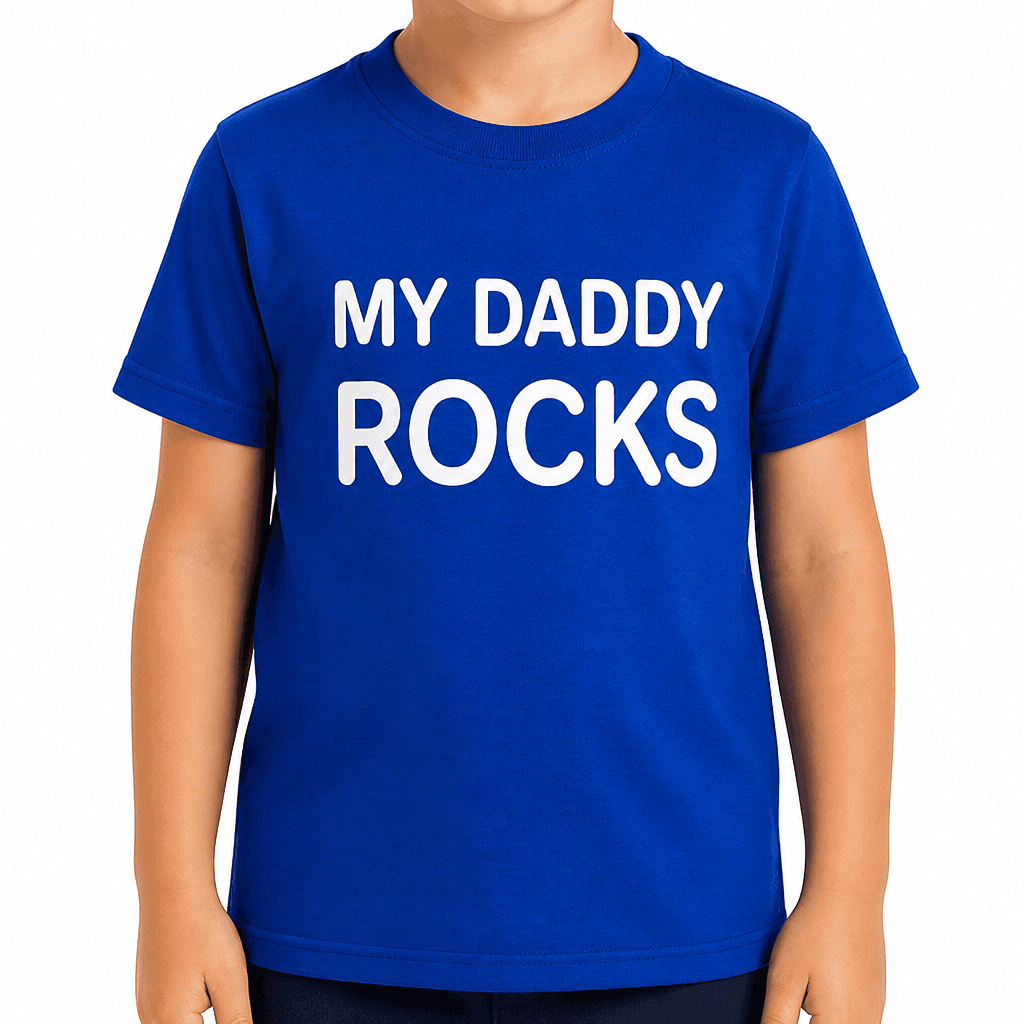 Smešna otroška majica MY DADDY ROCKS