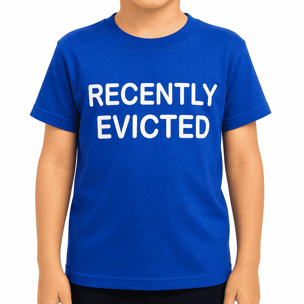Smešna otroška majica RECENTLY EVICTED