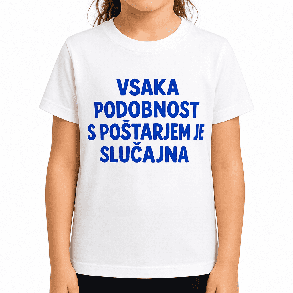 Majica: Vsaka podobnost s poštarjem je slučajna