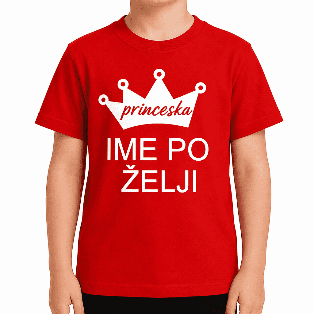 Smešna otroška majica princeska (ime po želji)