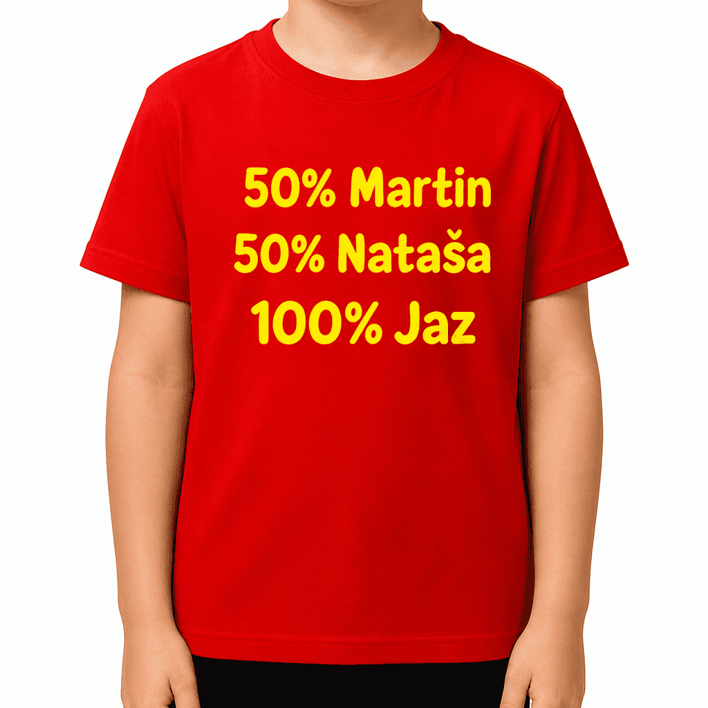 Smešna otroška majica starši (ime po želji)
