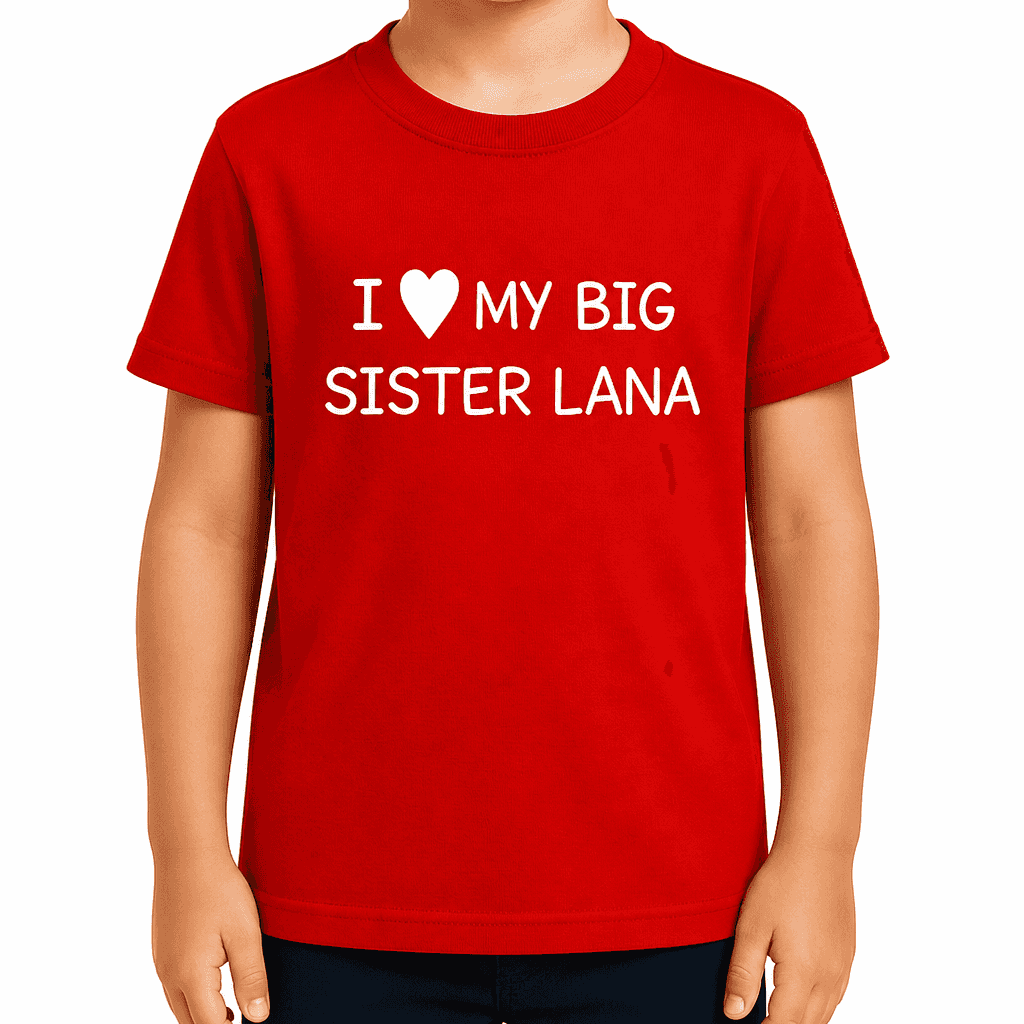 Smešna otroška majica I love my big sister (ime po želji)