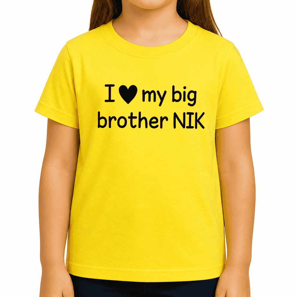 Smešna otroška majica I love my big brother (ime po želji)
