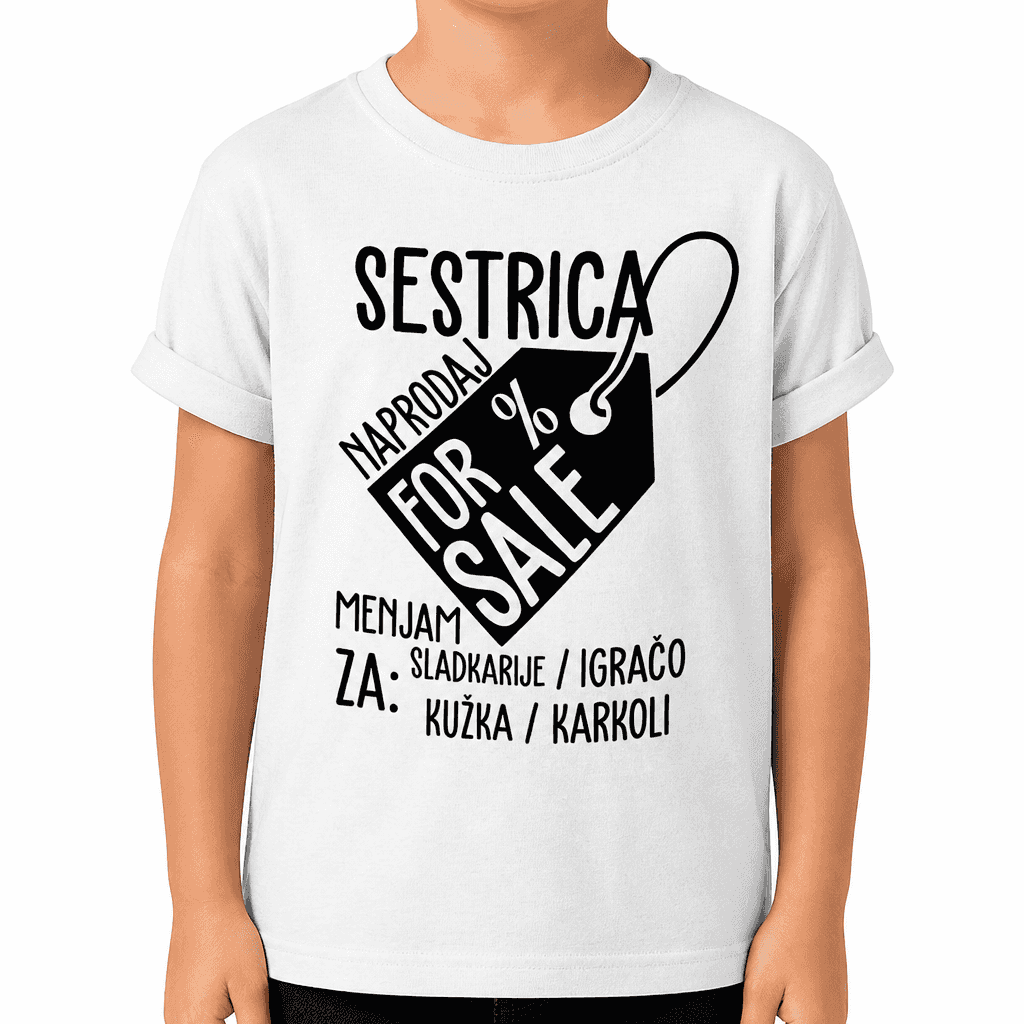 Smešna otroška majica Naprodaj