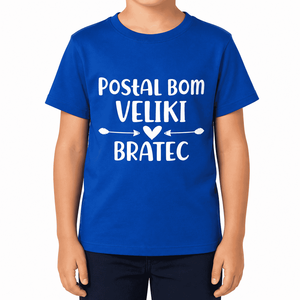 Smešna otroška majica – Postal bom VELIKI BRATEC