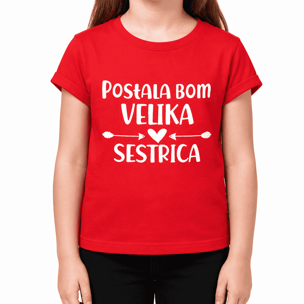 Smešna otroška majica - Postala bom VELIKA SESTRICA
