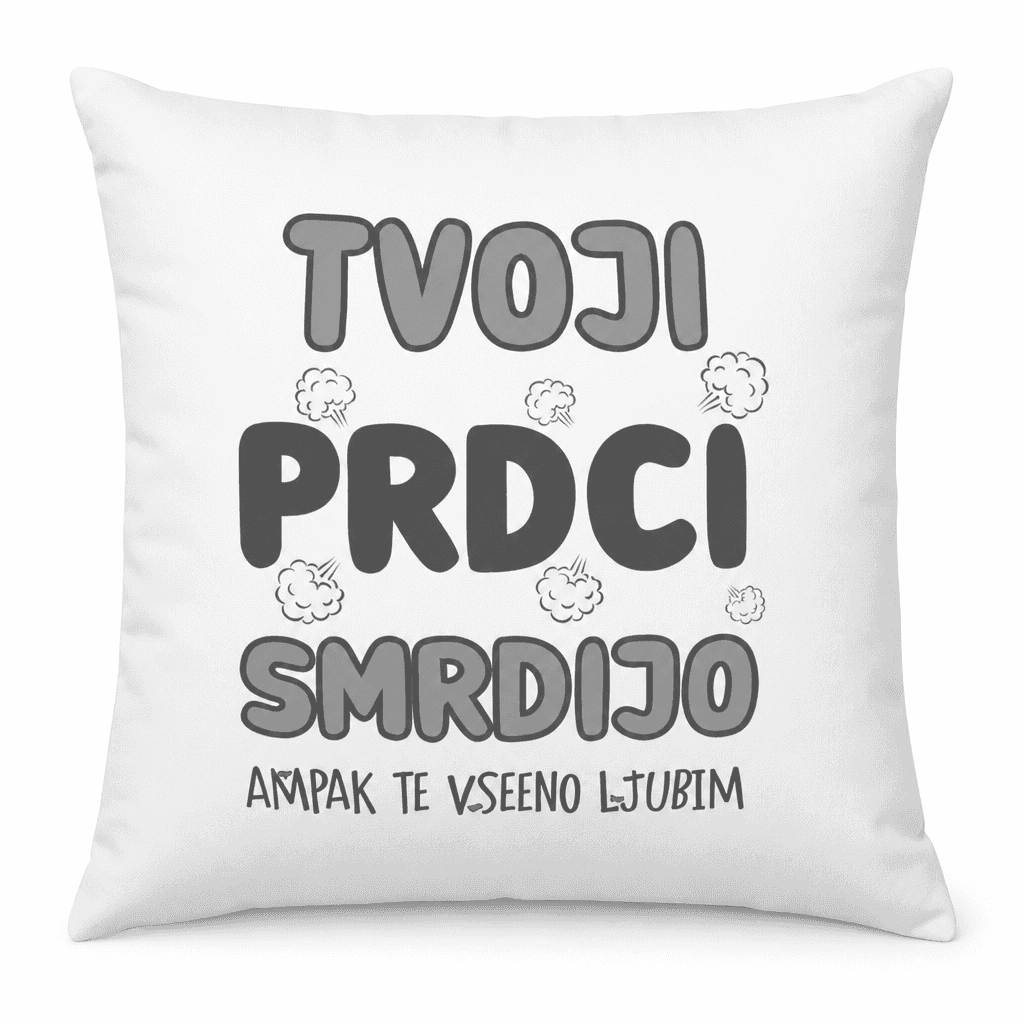 Blazina z zabavnim napisom prdci