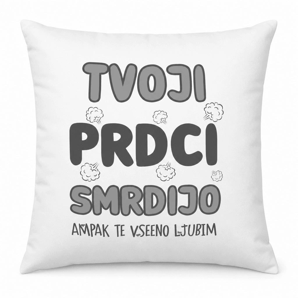 Blazina z zabavnim napisom prdci