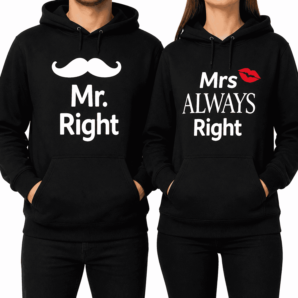 Pulover (komplet) Mr. Right & Mrs ALWAYS Right