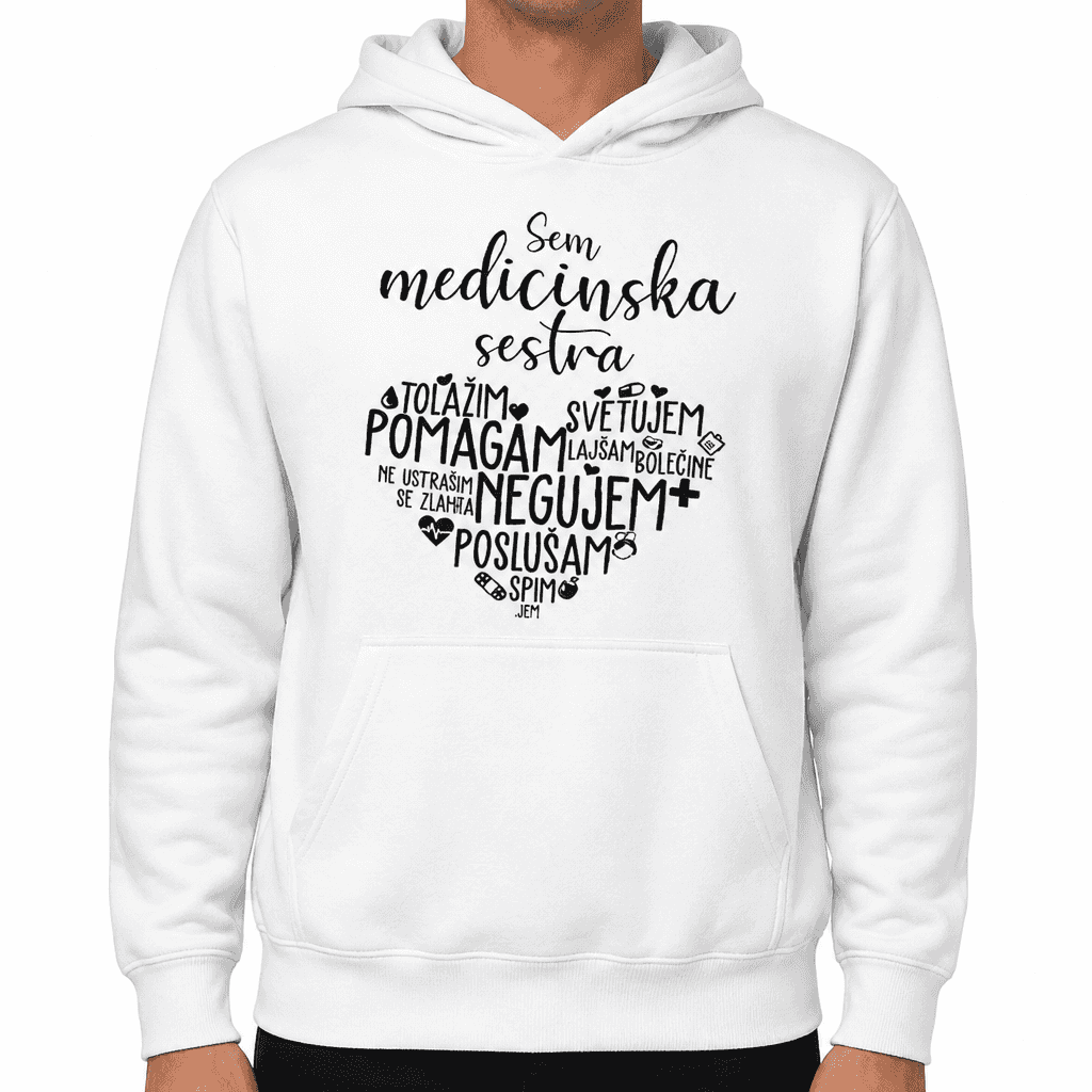 Zabavni pulover medicinska sestra srček