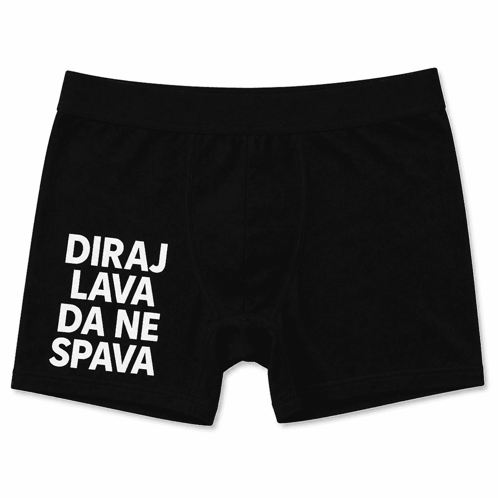 Moške boxer hlače DIRAJ LAVA DA NE SPAVA