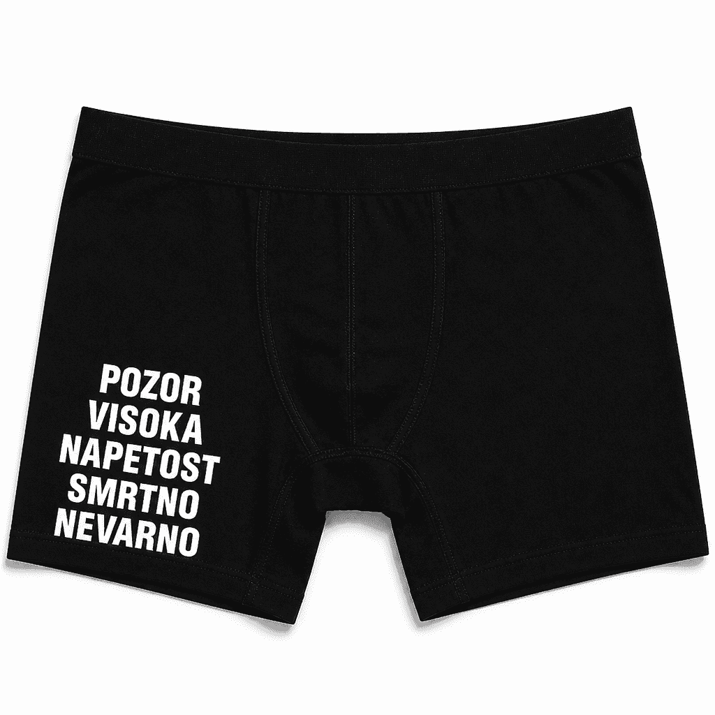 Moške boxer hlače POZOR VISOKA NAPETOST SMRTNO NEVARNO