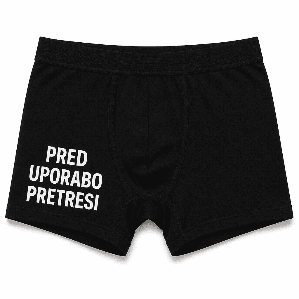 Moške boxer hlače PRED UPORABO PRETRESI