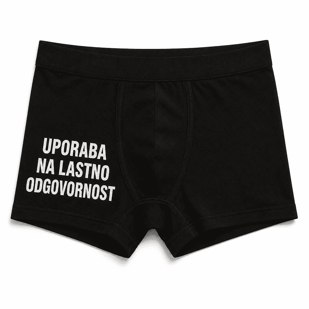 Moške boxer hlače uporaba na lastno odgovornost