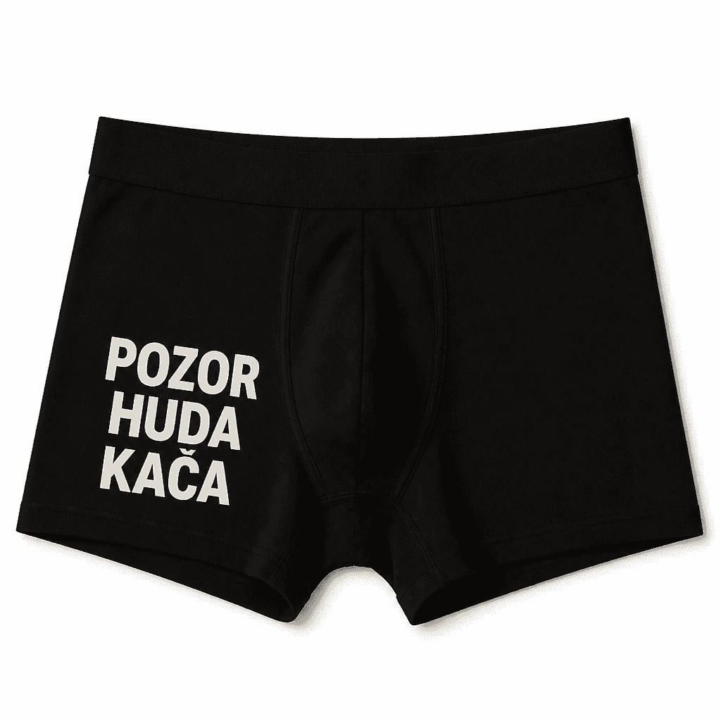 Moške boxer hlače pozor huda kača