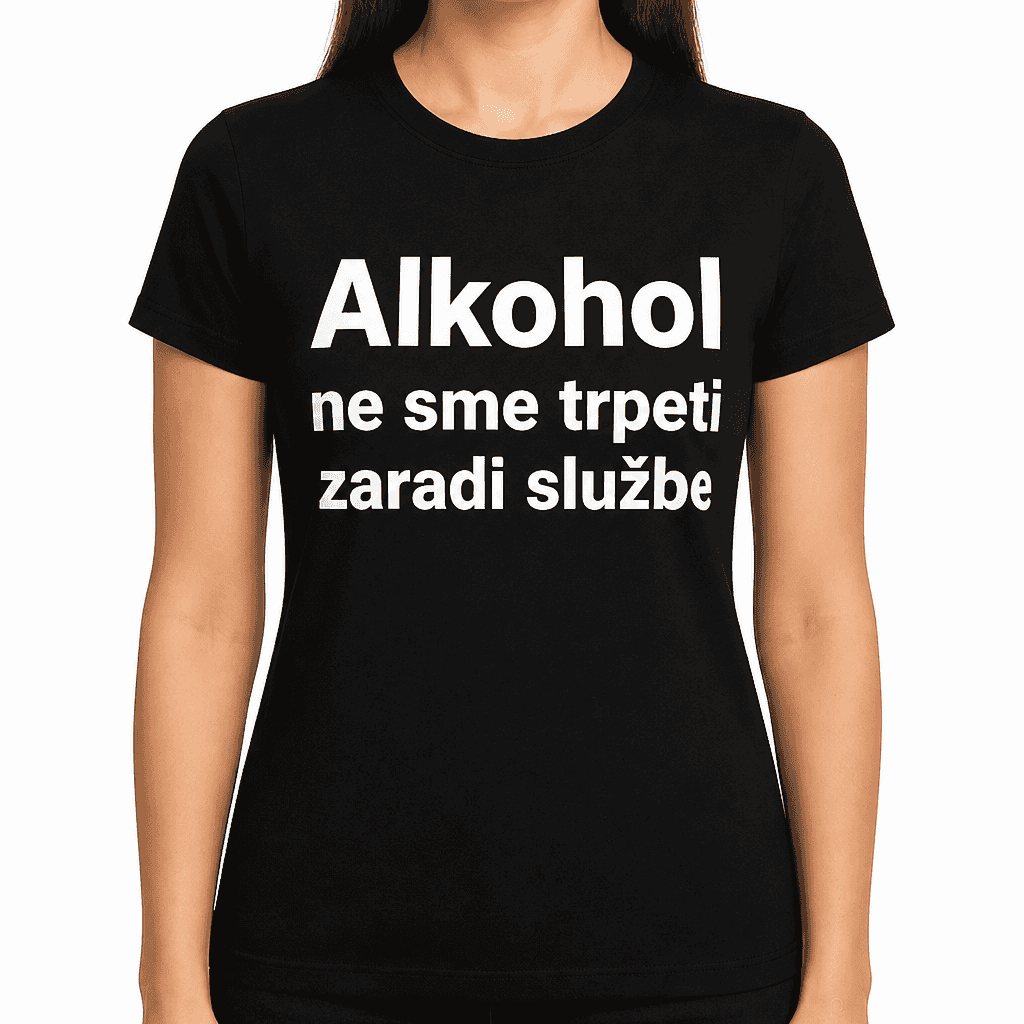 Smešna majica: Alkohol ne sme trpeti zaradi službe
