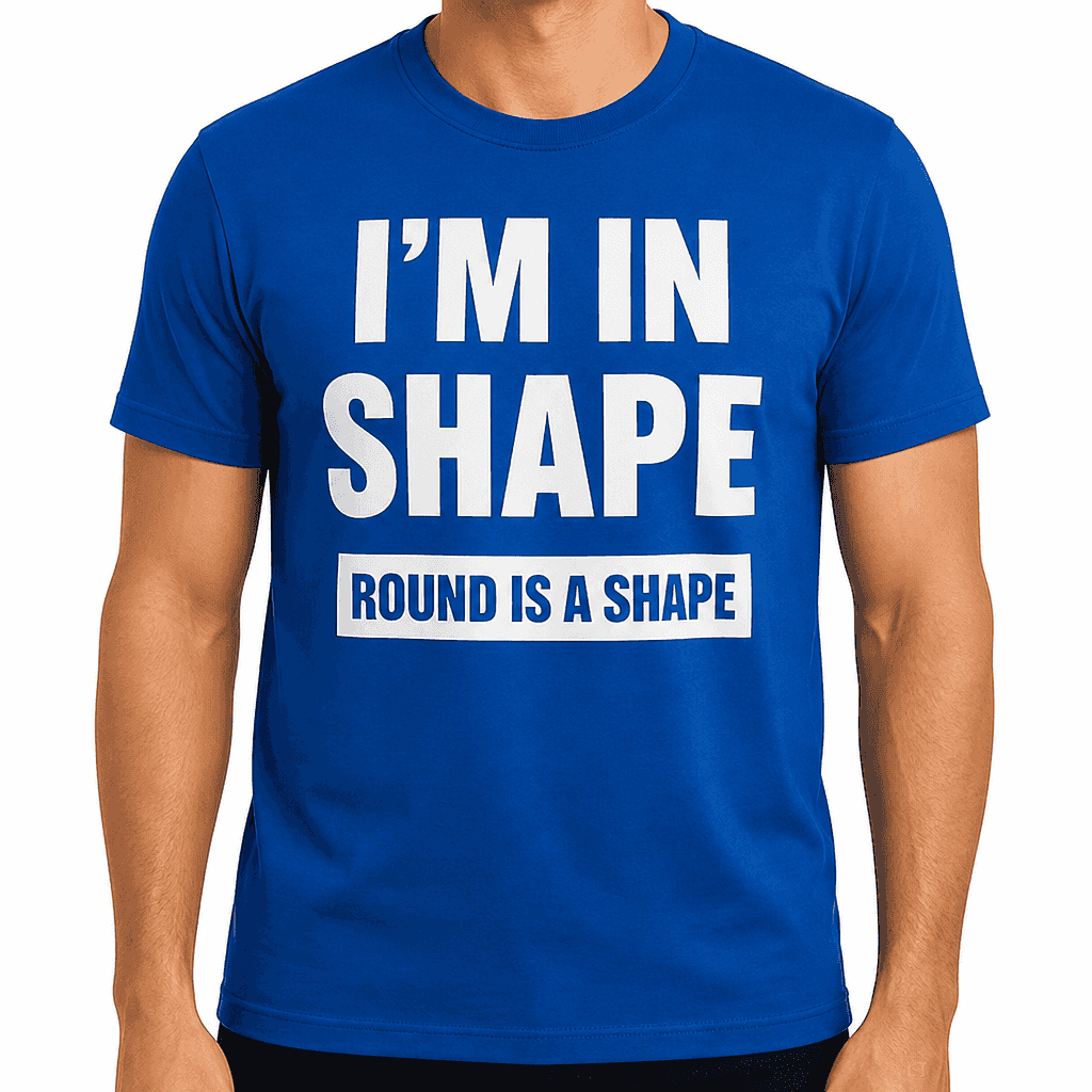 Smešna majica I am in shape round is shape