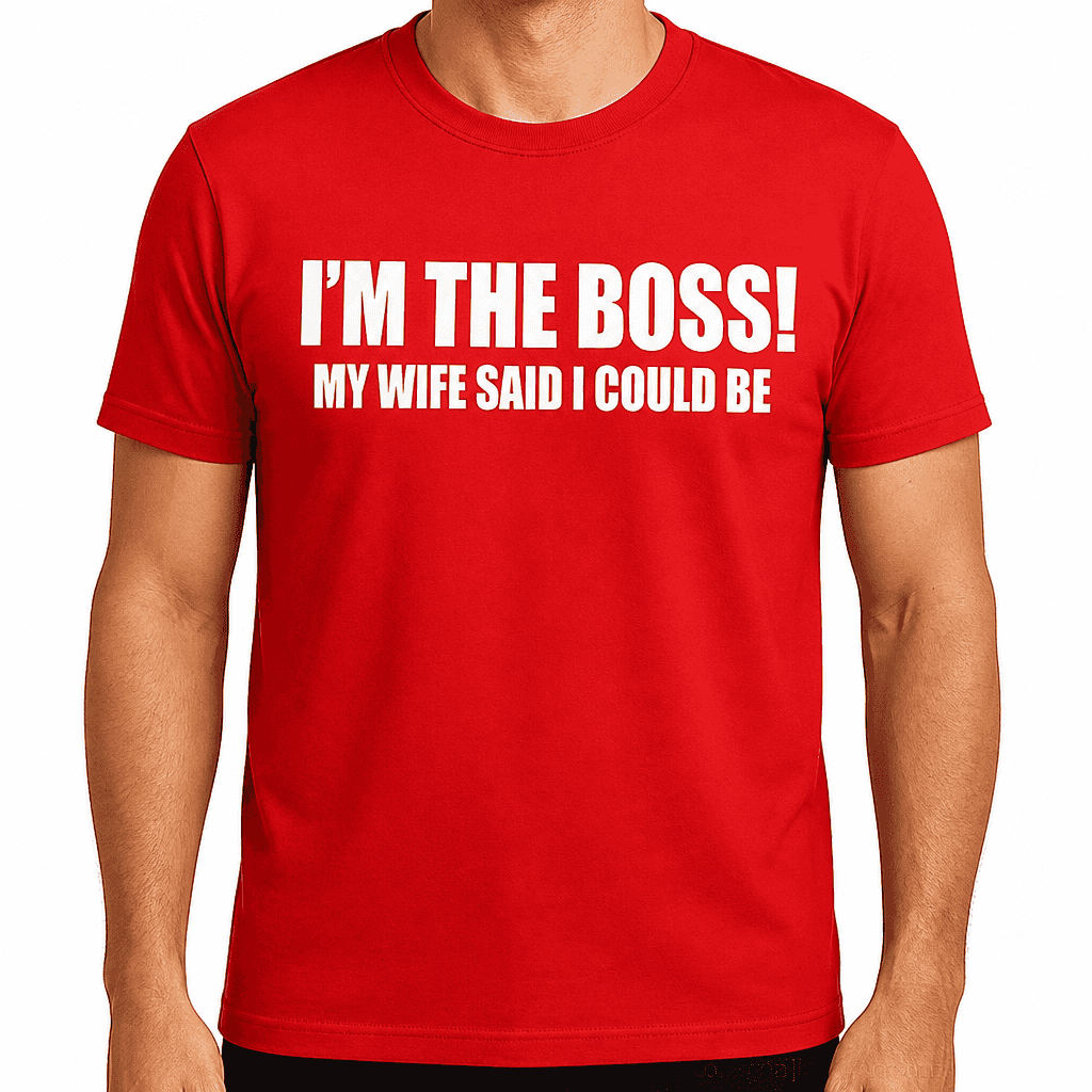 Smešna majica I am the boss my wife said I could be