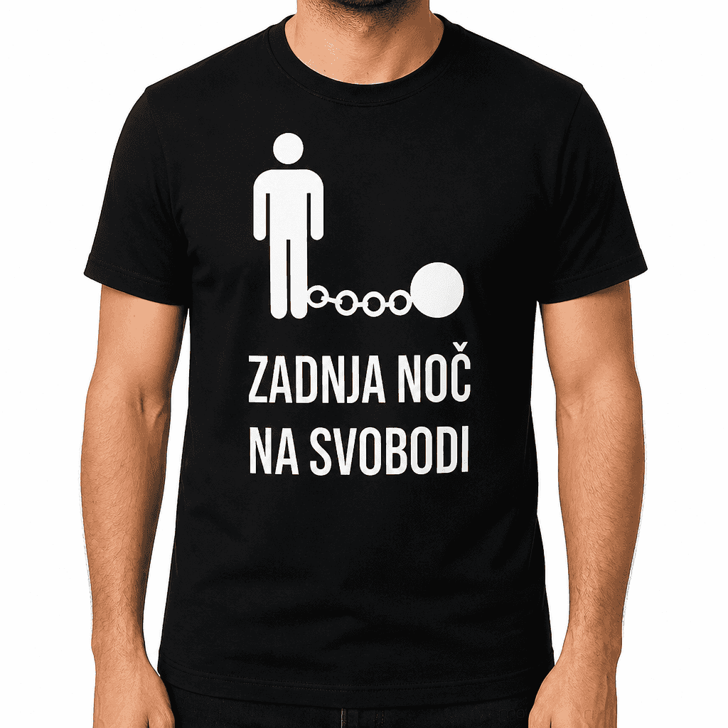 Smešna majica zadnja noč na svobodi