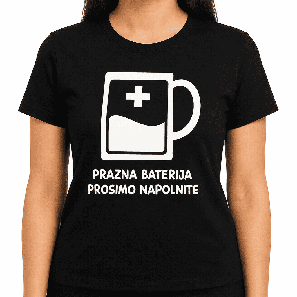 Smešna majica prazna baterija prosimo napolnite