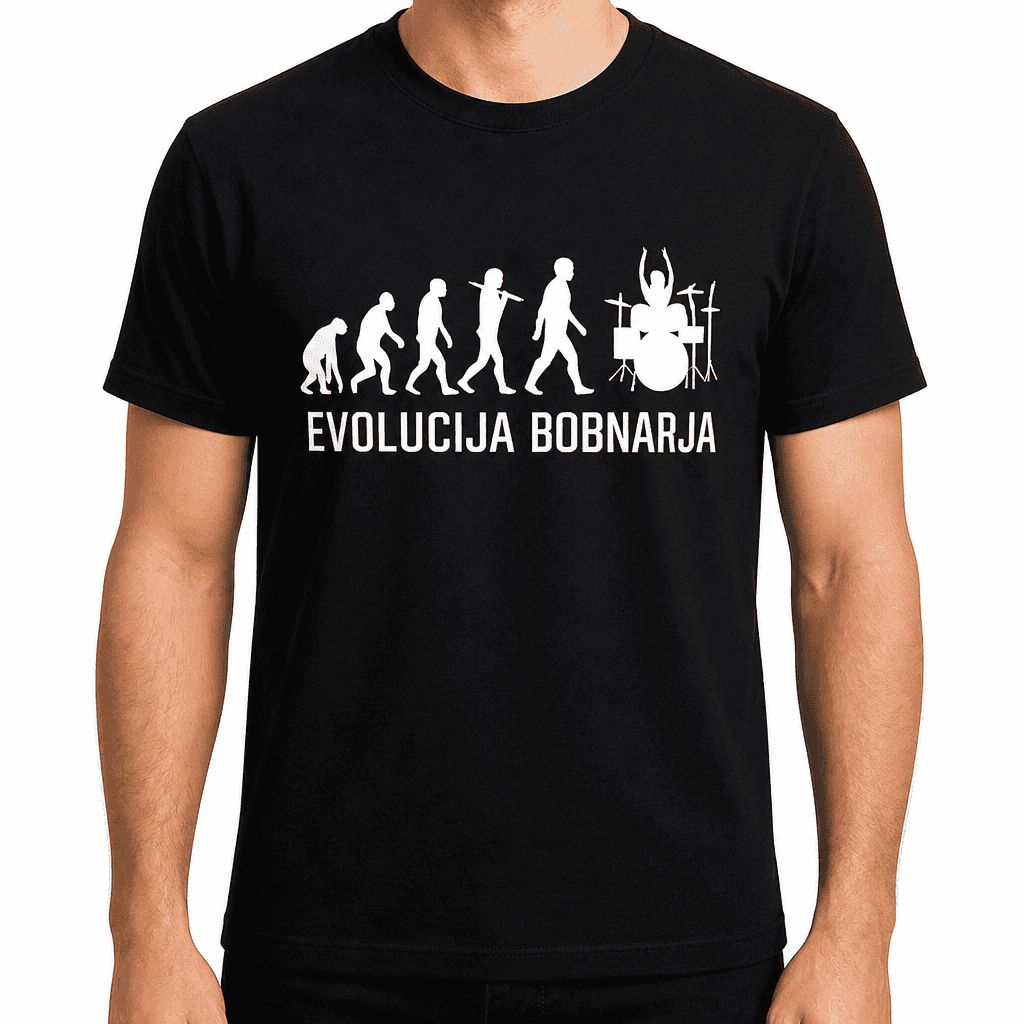 Smešna majica evolucija bobnarja