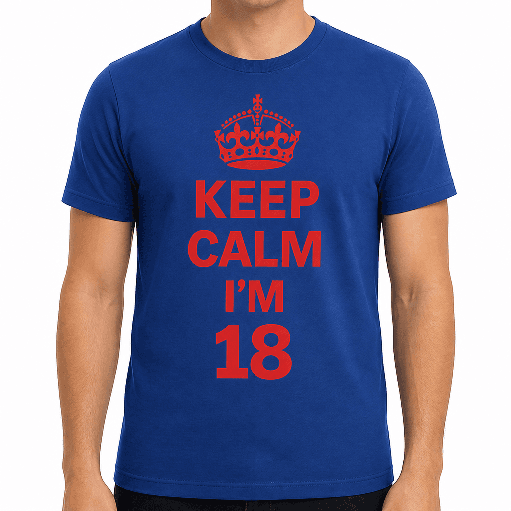 Smešna majica KEEP CALM I'M 18