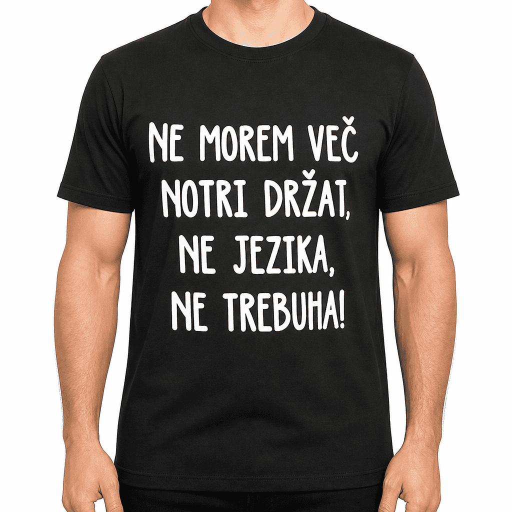 Smešna majica ne jezika ne trebuha