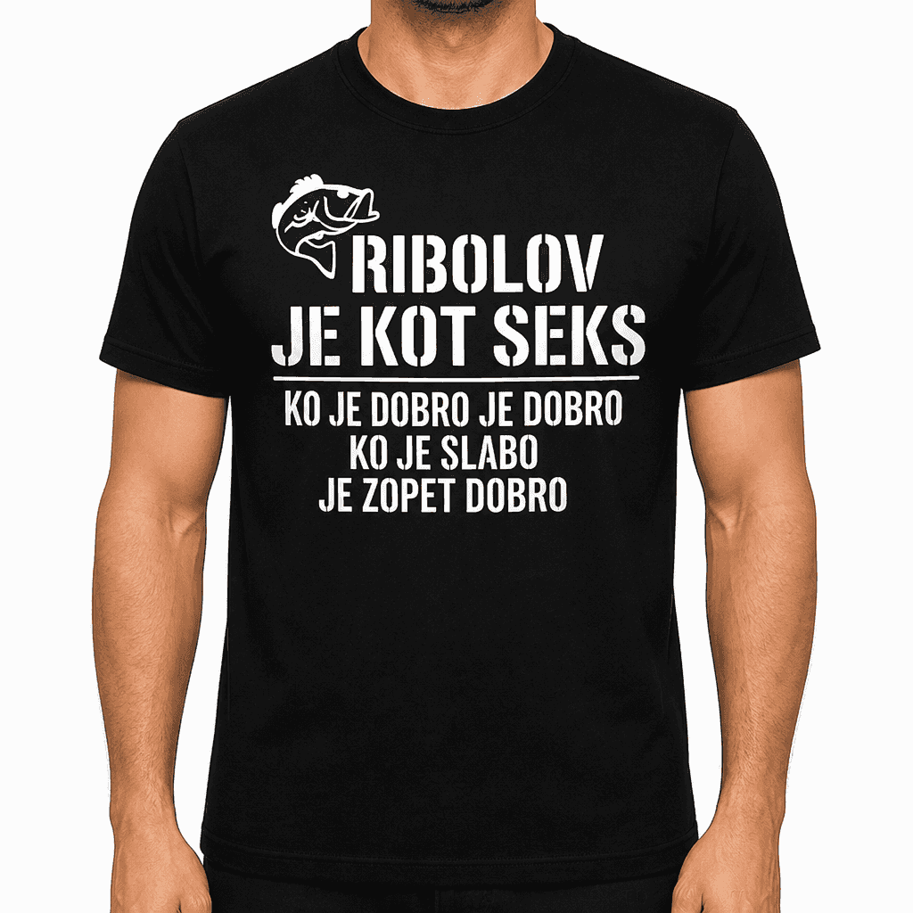 Smešna majica ribolov je kot seks!